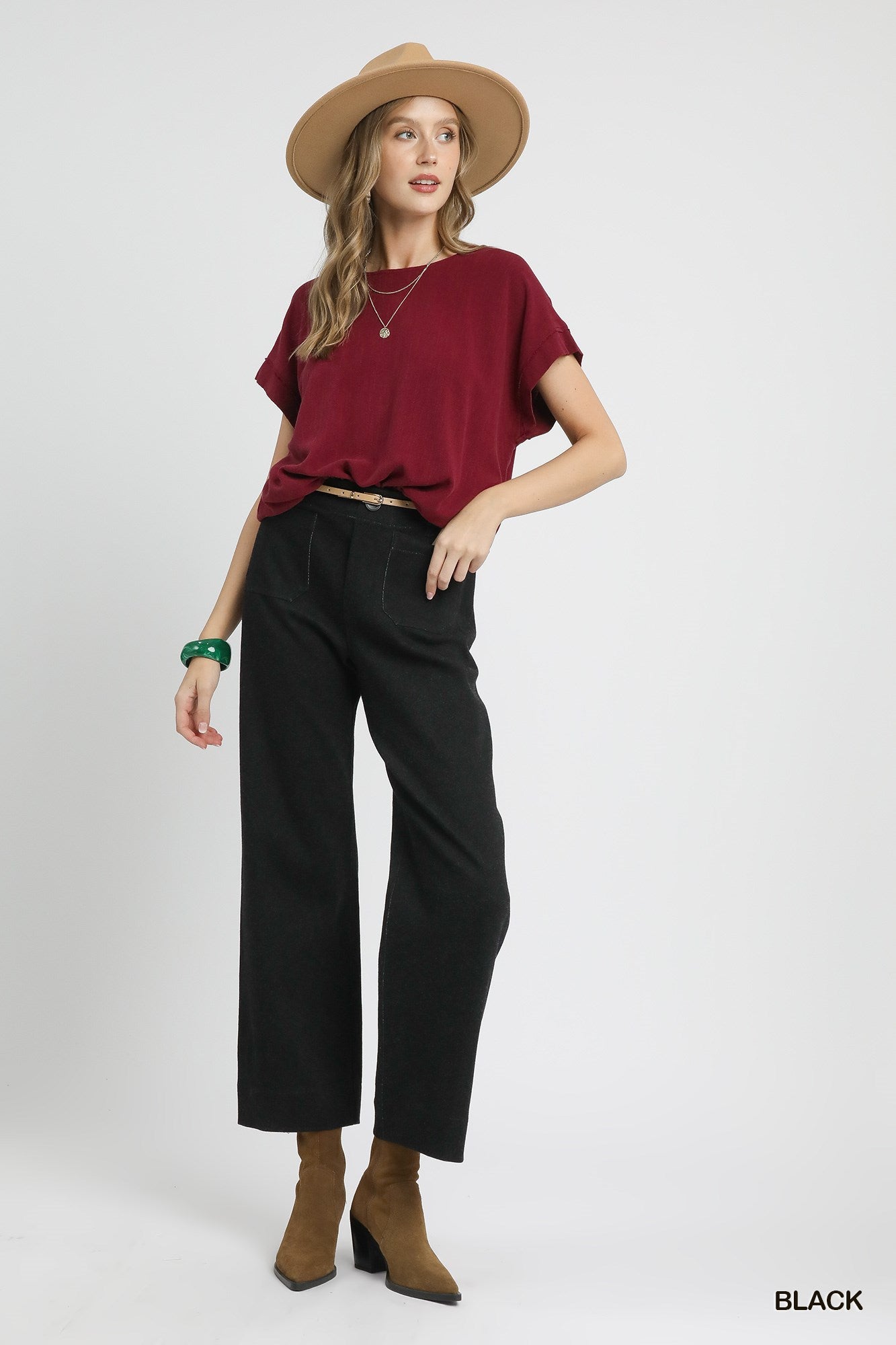 Wide Leg Denim Pants