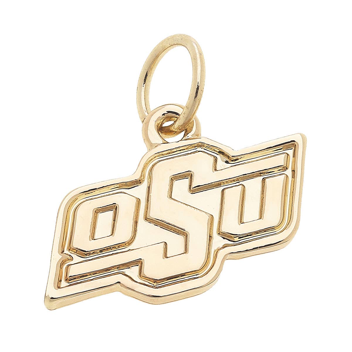 Oklahoma State Cowboys Shiny Gold Logo Charm