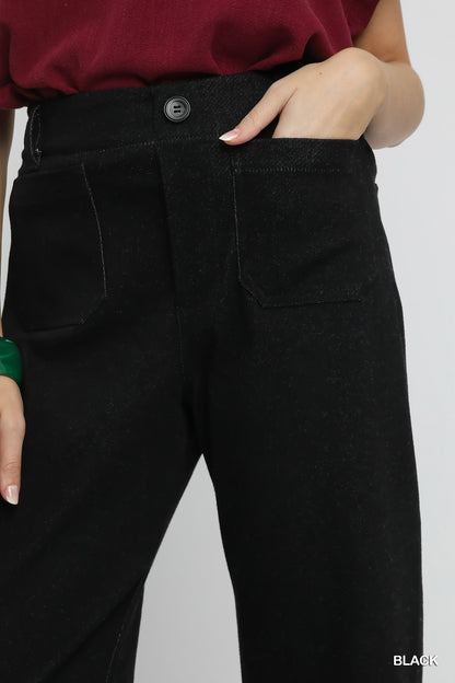 Wide Leg Denim Pants